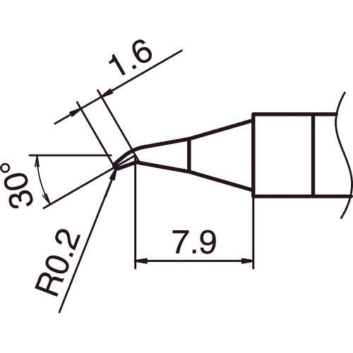 Hakko iron tip 0.2JS type T36-JS02 1 piece