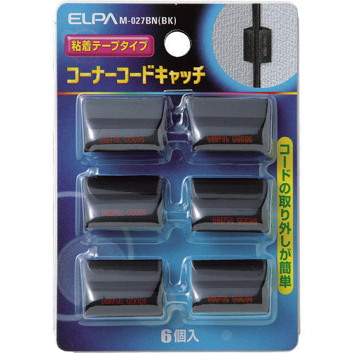 ELPA 코너 코드 캐치 M-027BN(BK) 1 PK