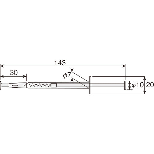 HOZAN 진공 핀셋 픽 본체 치수 Φ7×124~140mm P-830 1 S