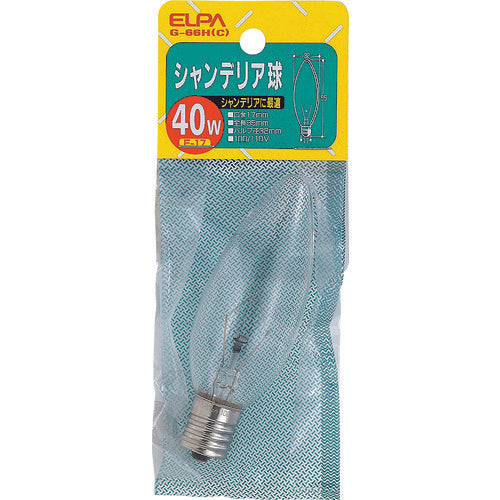 ELPA シャンデリアE17 G-66H(C) 1 個