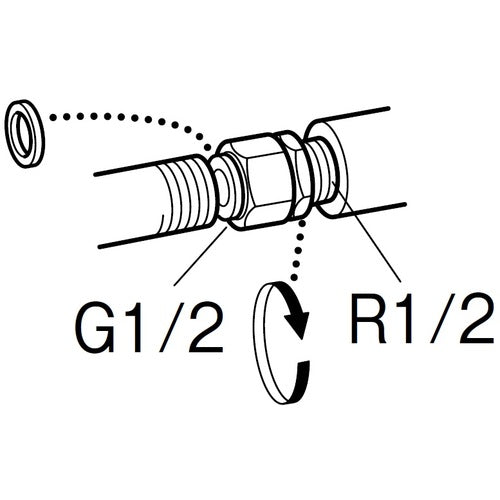 SANEI Single Nut Adapter PT84-13 1 pc