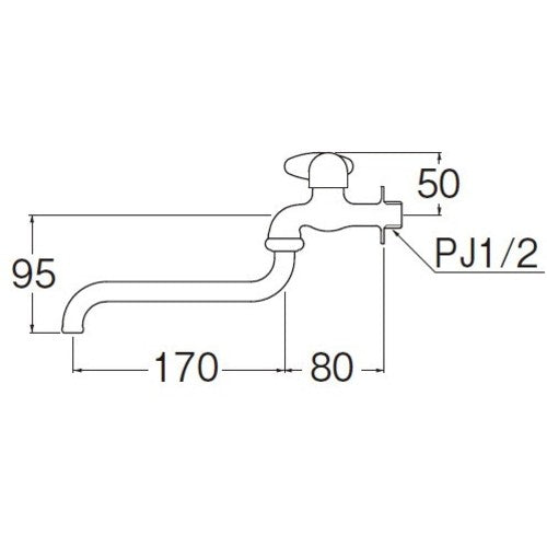 SANEI ミニセラ自在水栓 JA105-13 1 個