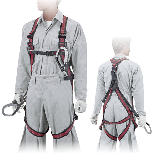 タジマ ハーネスGS 蛇腹 ダブルL2セット ライン赤 Mサイズ A1GSMJR-WL2RE 1 個