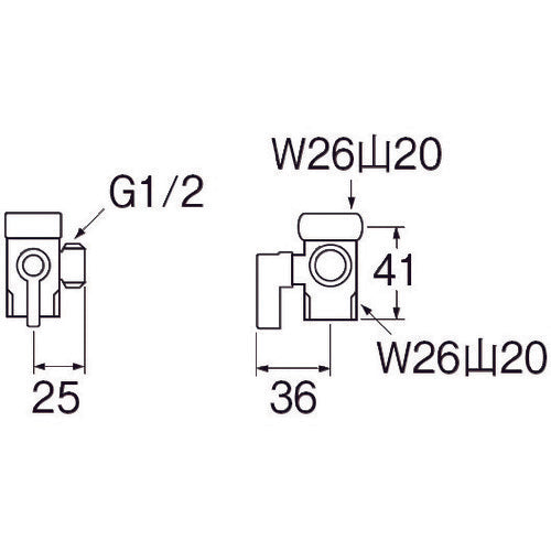 SANEI 전환 수탉(자재 수전용) PU6-63F-13 1개