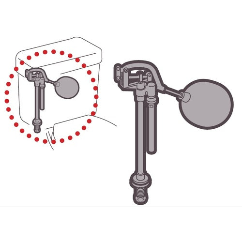 SANEI Vertical Low Tank Ball Tap PV-48-13 1 pc