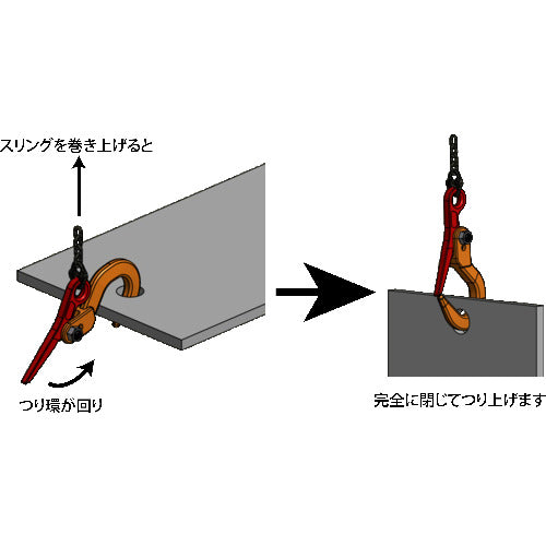 Nippon Clamp Steel Plate Hanging Hook 3t SFBL-3 1 unit