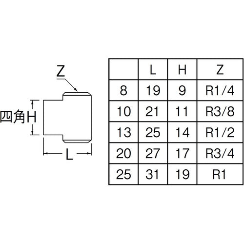 SANEI 스테인레스 스틸 플러그 JTS760-13 1 개