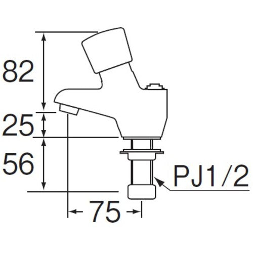 SANEI 自閉式立水栓 Y596C-13 1 個