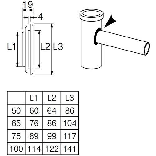 SANEI Mass Seal Packing P41-50 1 piece