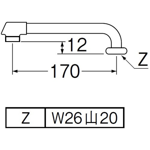SANEI 단열 횡형 파이프 PA20JD-60X-16 1개