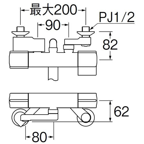 SANEI 서모 샤워 혼합 마개 SK18C-S9L08 1 개