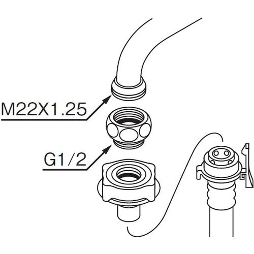 SANEI 거품 어댑터 PT35-4-13 1 개