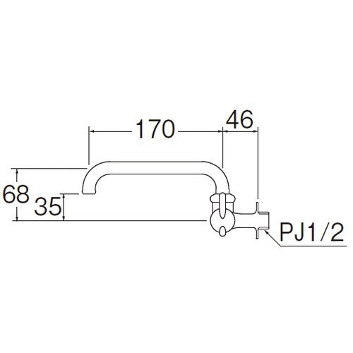SANEI ミニセラ横型自在水栓 JA205-13 1 個