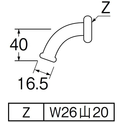 SANEI 만능 홈 파이프 PY12J-64X-16 1개