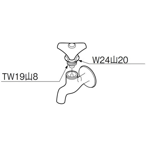SANEI 給水栓上部 PR10A-13 1 個