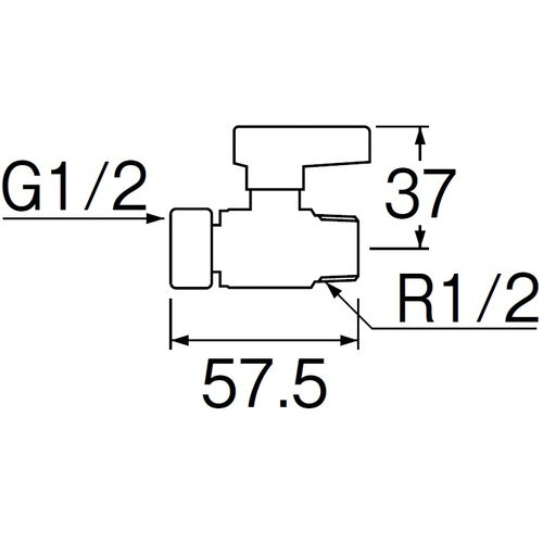 SANEI 너트 부착 볼 밸브 V660-13 1개
