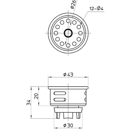 SANEI 싱크 배수 마개 쓰레기 수 PH62F-S 1개