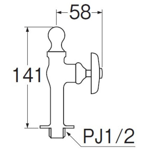 SANEI 입형 물 마시기 마개 Y56A-13 1 개
