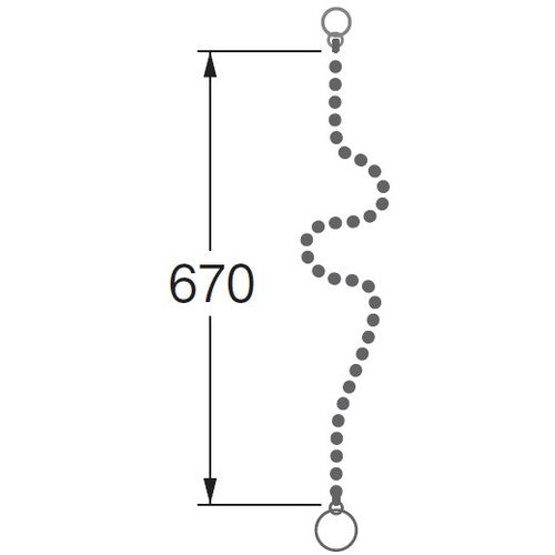 SANEI Bath Rubber Stopper Chain PU215-48 1 pc