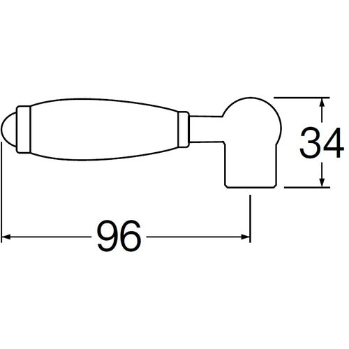 SANEI 陶器レバー PR2102F-2-B 1 個