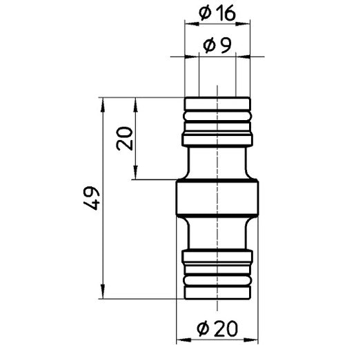 SANEI 金属製ニップル PL60-31 1 個