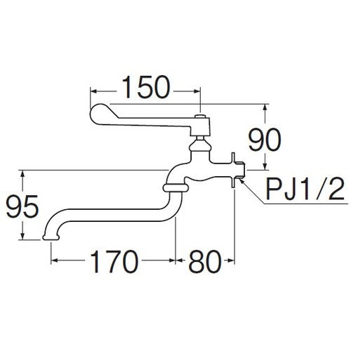 SANEI lever type flexible faucet JA90-13 1 piece