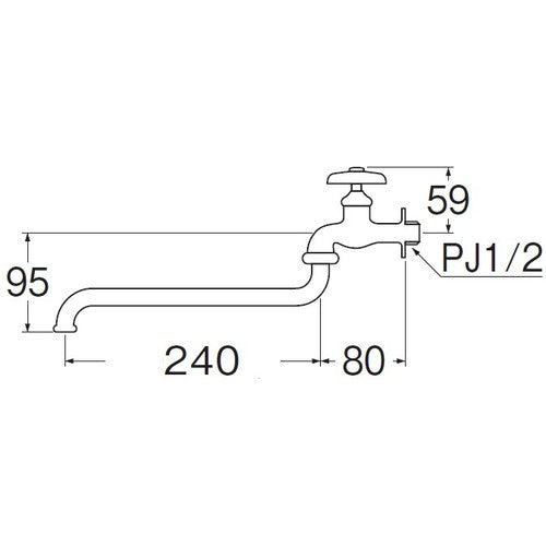 SANEI adjustable faucet A10J-L2-13 1 piece