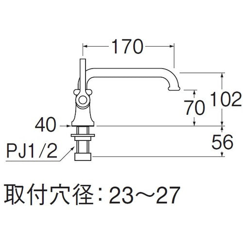 SANEI Kitchen freestanding faucet A5310L-13 1 unit