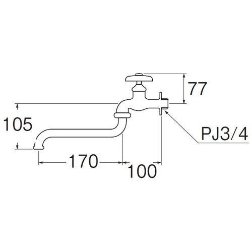 SANEI Flexible Faucet A10J-20 1 piece