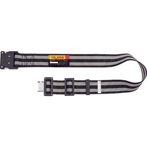 タジマ 胴ベルト アルミワンタッチ黒バックルボーダー柄 ボーダー白 Sサイズ BWS110-BWH 1 個