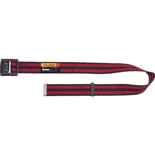 タジマ 胴ベルト アルミワンフィンガー黒バックルボーダー柄 ボーダー赤 Mサイズ BAM125-BRE 1 個