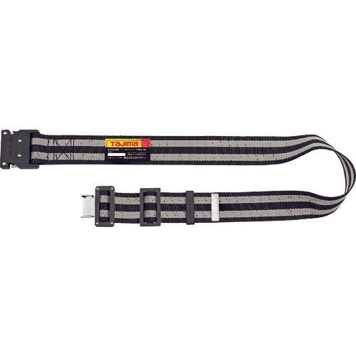 タジマ 胴ベルト アルミワンタッチ黒バックルボーダー柄 ボーダー白 Mサイズ BWM125-BWH 1 個