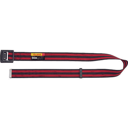タジマ 胴ベルト アルミワンフィンガー黒バックルボーダー柄 ボーダー赤 Lサイズ BAL145-BRE 1 冊