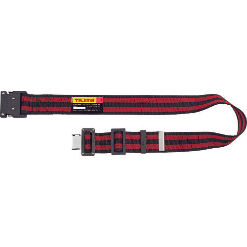 Tajima Waist Belt Aluminum One-Touch Black Buckle Border Pattern Border Red M Size BWM125-BRE 1 pc