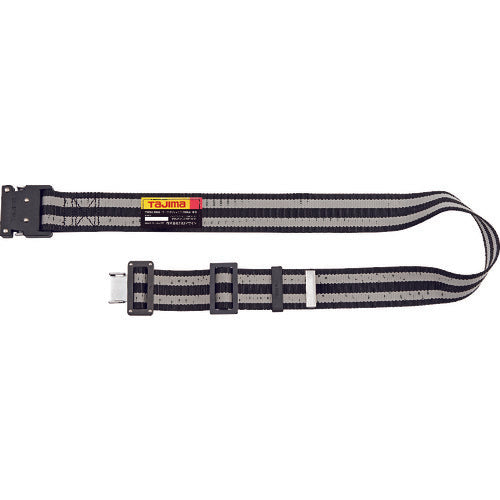 タジマ 胴ベルト アルミワンタッチ黒バックルボーダー柄 ボーダー白 Lサイズ BWL145-BWH 1 個