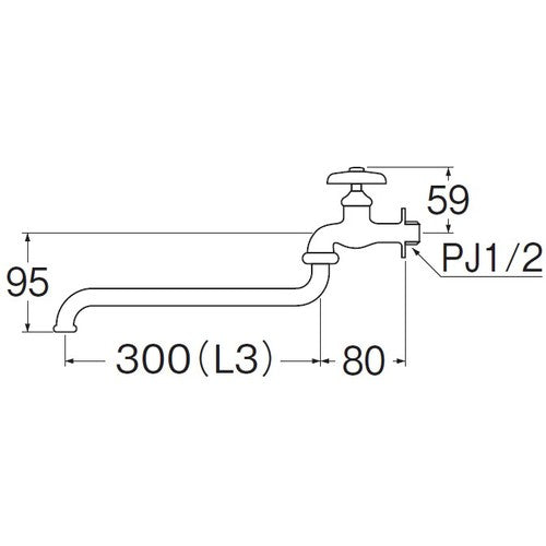 SANEI Flexible Faucet A10J-L3-13 1 pc