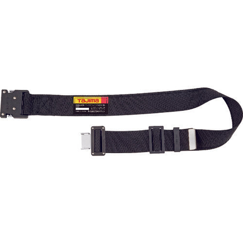 Tajima Waist Belt Aluminum One-Touch Black Buckle Curved Black Medium Size BWBCM125-BK 1 pc