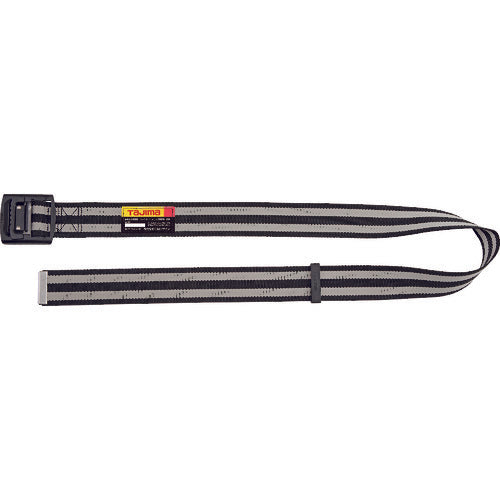 タジマ 胴ベルト アルミワンフィンガー黒バックルボーダー柄 ボーダー白 Lサイズ BAL145-BWH 1 冊
