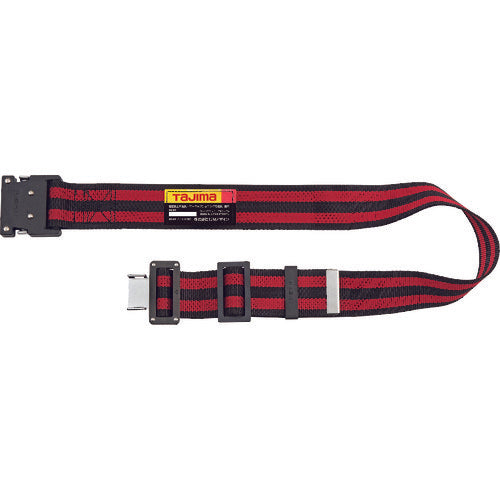 Tajima Waist Belt, Aluminum One-Touch Black Buckle, Border Pattern, Border Red, Size S, BWS110-BRE, 1 Piece