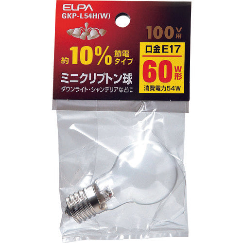 ELPA ミニクリプトン球 GKP-L54H(W) 1 個