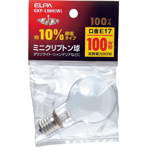 ELPA ミニクリプトン球 GKP-L90H(W) 1 個