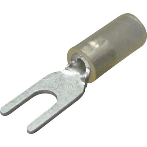 ニチフ 絶縁被覆付圧着端子(Y形) 先開形 絶縁筒部ストレートタイプ(100PCS) TGV 1.25Y-3.5-CLR 1 PK