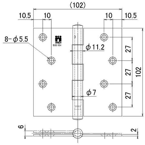 ARCH Kakucho ARCH102x102 HLDX TN3551DX-102HL 1 piece