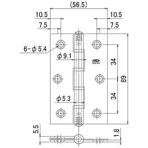 ARCH Heavyweight 89mm Hairline TN3530-89HL 1 sheet