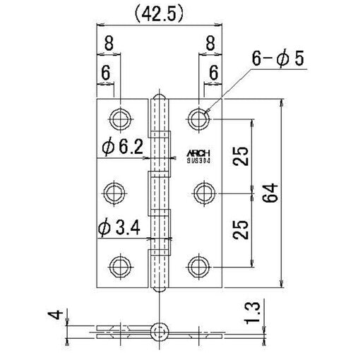 ARCH Heavyweight 64mm Hairline TN3530-64HL 1 sheet