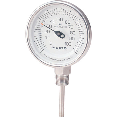 Sato Bimetal Thermometer BM-S Type BM-S-90S-6 1 pc