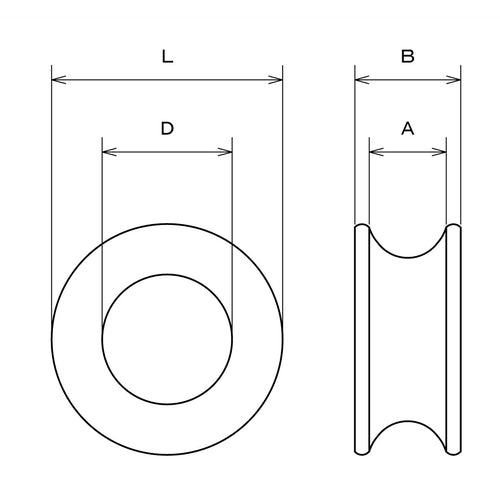 水本 ステンレス 丸シンブル 使用ロープ径:16mm 長さ:48mm B-2705 1 個