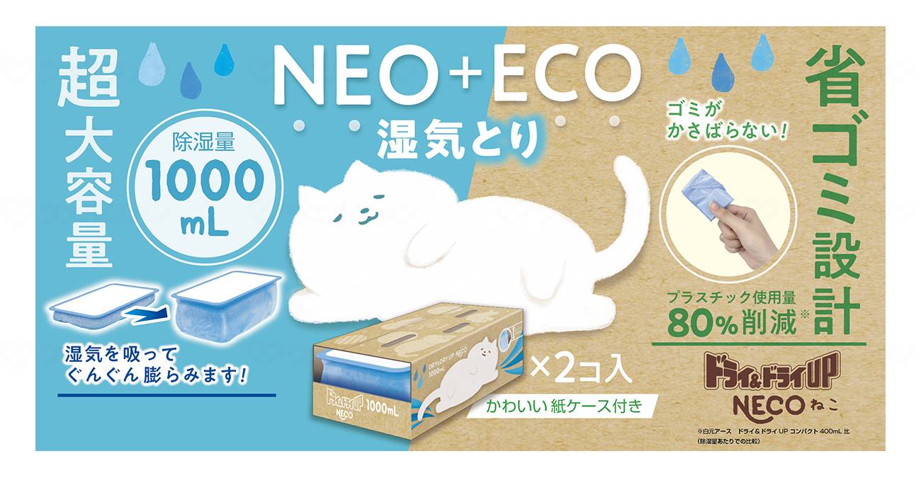 Hakugen Earth Dry & Dry UP NECO (2 pieces) Box 1000ml