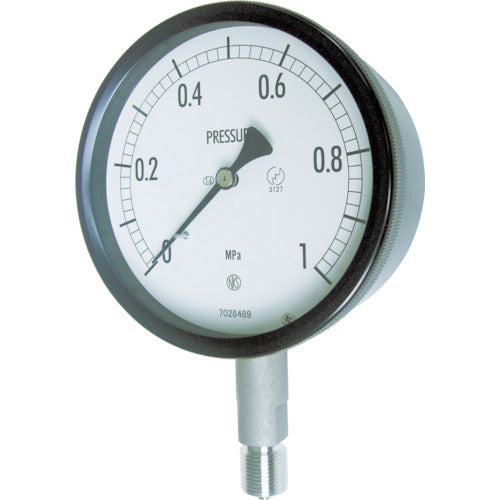 長野 密閉形圧力計 A枠立型 Φ100 最小目盛0.002 BE10-133-0.1MP 1 個