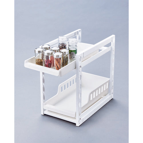 TENMA ファビエ2 スライド式2段ラック(250浅深) 110010766 1 個